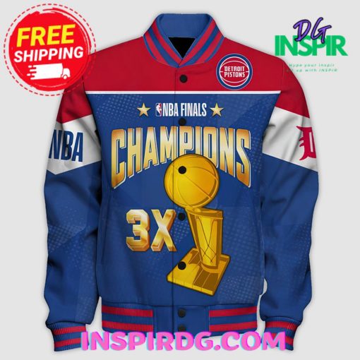 Detroit Pistons Champions Print Varsity Jacket