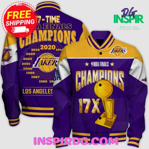 Los Angeles Lakers Champions Print Varsity Jacket