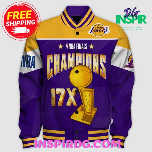 Los Angeles Lakers Champions Print Varsity Jacket