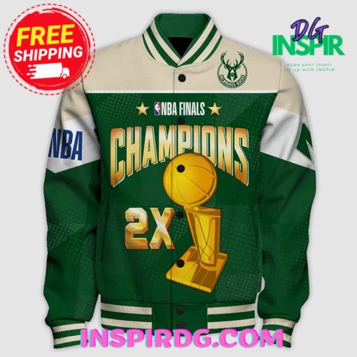 Milwaukee Bucks Champions Print Varsity Jacket