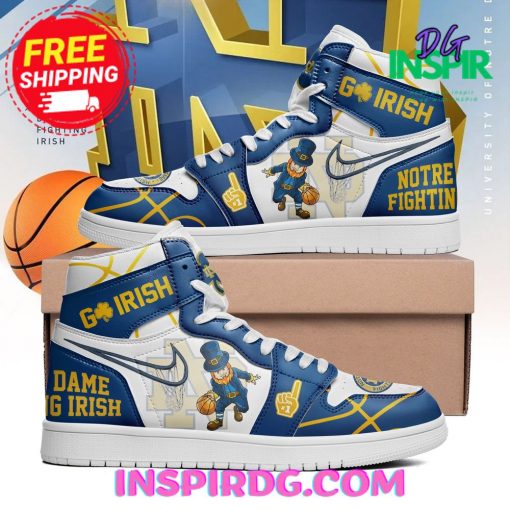 Notre Dame Fighting Irish Blue Air Jordan 1 High Top
