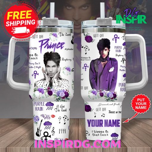 Prince Purple Rain Personalized 40oz Stanley Tumbler