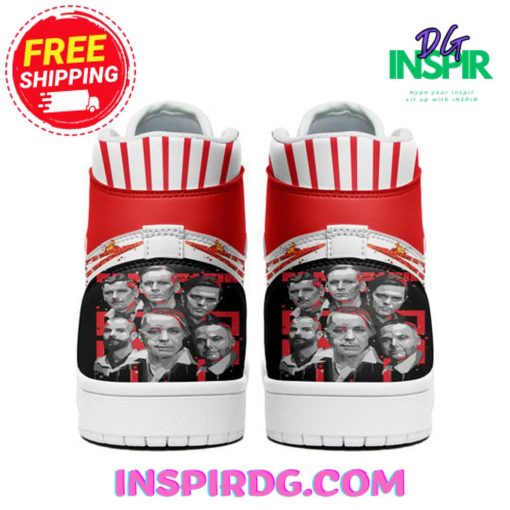 Rammstein Band Red White Air Jordan 1 High Top