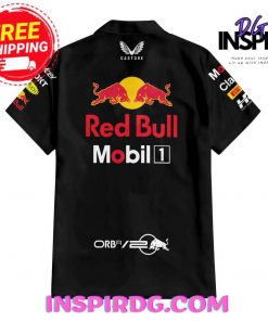 Red Bull Mobil 1 Oracle Racing Black Hawaiian Shirt