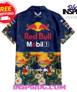 Red Bull Mobil 1 Oracle Racing Black Sunset Blue Hawaiian Shirt