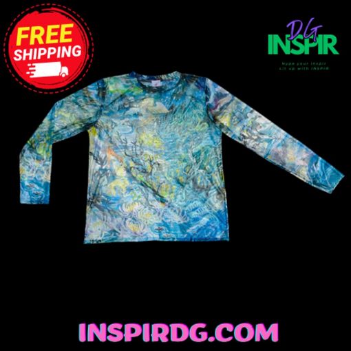 Florania Regular Fit Mesh Printed Blue Sweatshirt