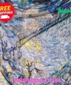 Regular Fit Mesh Printed Blue Shirt