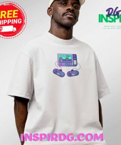 Retro Gamer White Oversized Tshirt for Mens