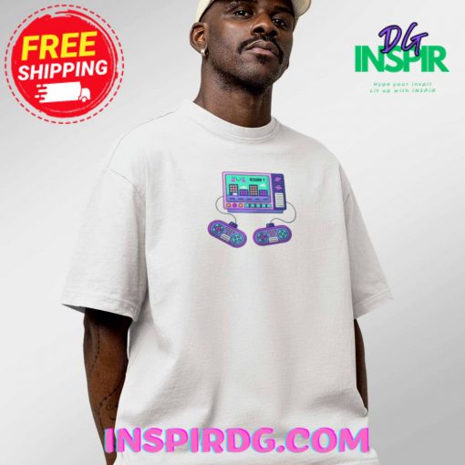 Retro Gamer White Oversized T-shirt