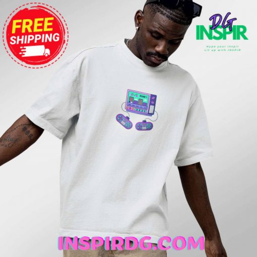 Retro Gamer White Oversized T-shirt