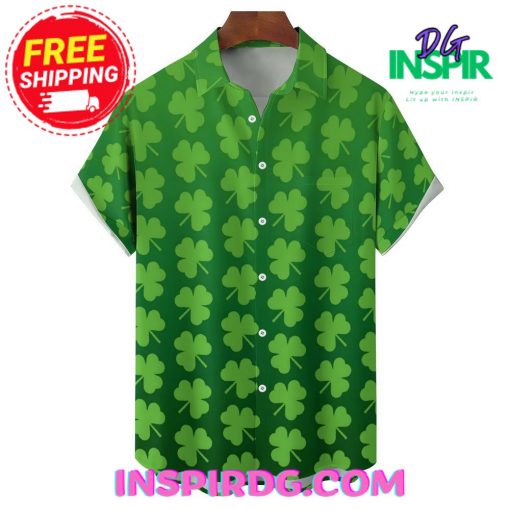 St PatrickS Day Shamrock Casual Hawaiin Shirt