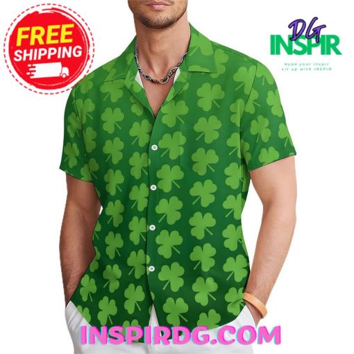 St PatrickS Day Shamrock Casual Hawaiin Shirt