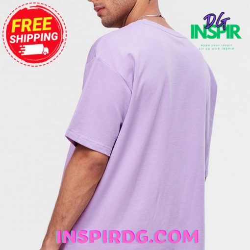 Stay Groovy Purple Printed Oversized T-Shirt