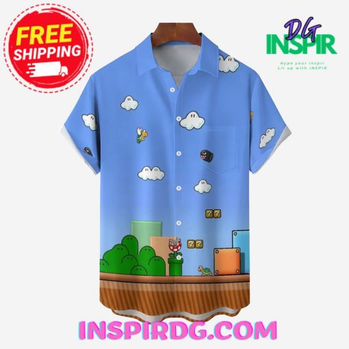 Super Mario Game Casual Hawaiin Shirt