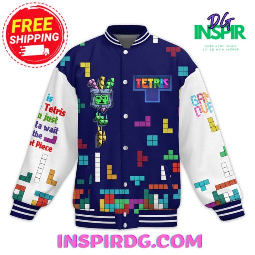 The Tetris Game Theme Colorful Baseball Jacket