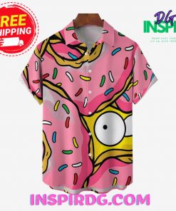The Simsons Cartoon Pink Casual Hawaiin Shirt