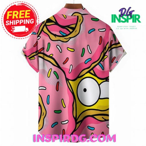 The Simsons Cartoon Pink Casual Hawaiin Shirt