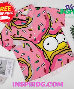 The Simsons Cartoon Pink Casual Hawaiin Shirt