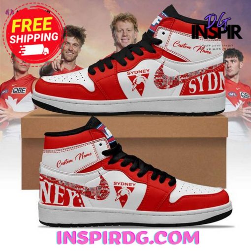 The Sydney Swans AFL Personalized Air Jordan 1 High Top