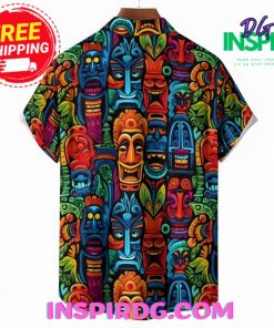 Tribal Tiki Art Casual Hawaiin Shirt