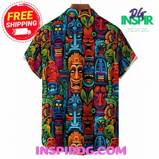 Tribal Tiki Art Casual Hawaiin Shirt