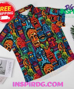 Tribal Tiki Art Casual Hawaiin Shirt