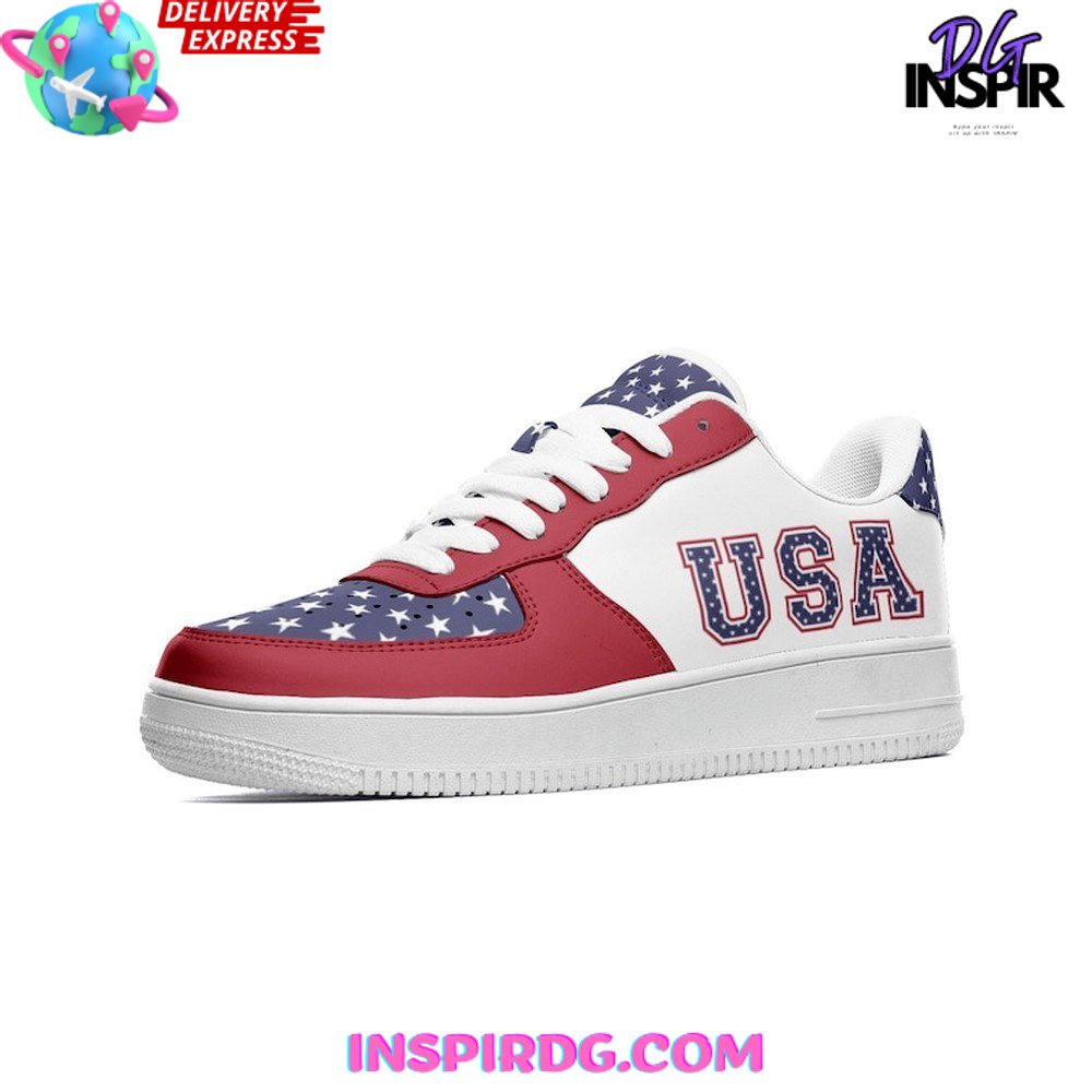 USA Flag 4th of July Independence Air Force 1 Shoes InspirDG