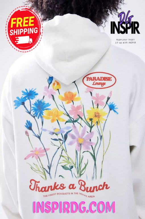 Urban OutFitters UO White Thanks A Bunch Hoodie