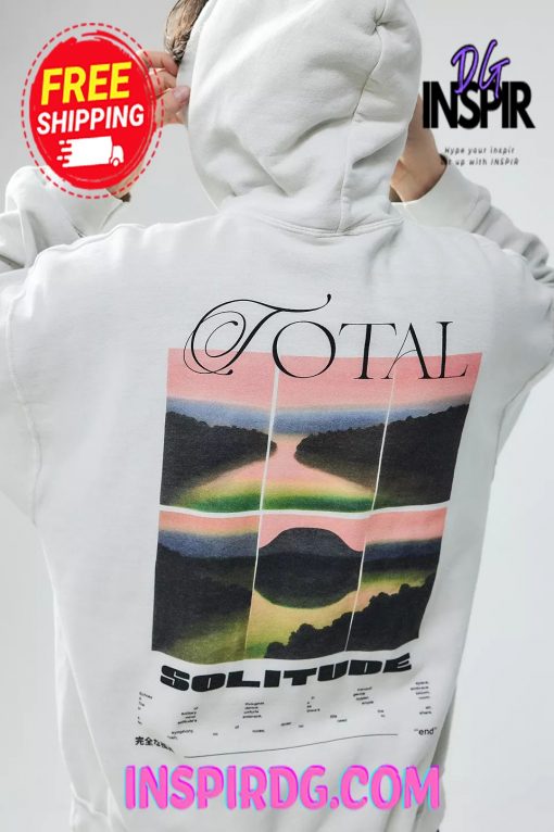 Urban OutFitters UO White Total Solitude Hoodie