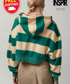 Urban Outfiffters BDG Leah Stripe ZipUp Hoodie Sweatshirt
