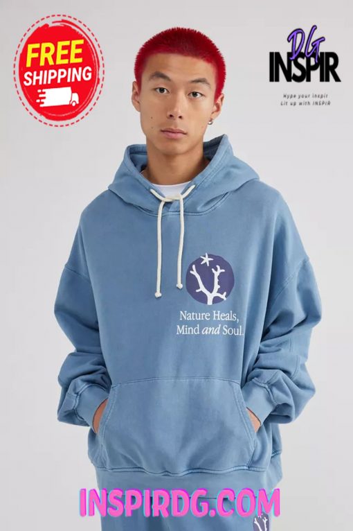 Urban Outfitters KROST UO Exclusive Nature Heals Hoodie Sweatshirt