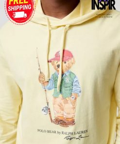 Urban Outfiffters Polo Ralph Lauren Fishing Bear Hooded Long Sleeve Tee