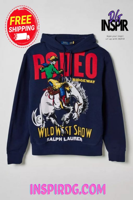 Urban Outfitters Polo Ralph Lauren Rodeo Graphic Hoodie Sweatshirt