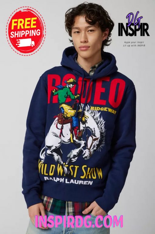 Urban Outfitters Polo Ralph Lauren Rodeo Graphic Hoodie Sweatshirt