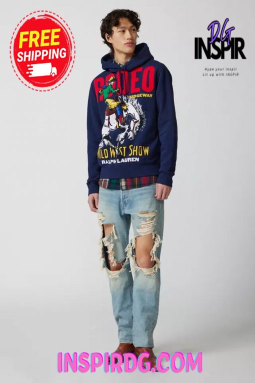 Urban Outfitters Polo Ralph Lauren Rodeo Graphic Hoodie Sweatshirt