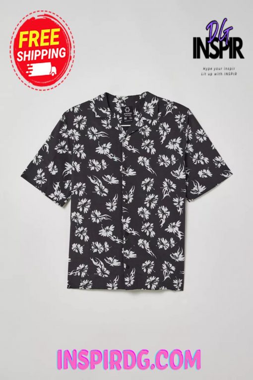 Urban Outfitters Afends Hibiscus Recycled ButtonDown Shirt