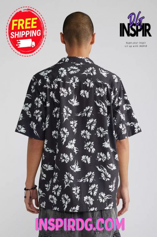 Urban Outfitters Afends Hibiscus Recycled ButtonDown Shirt