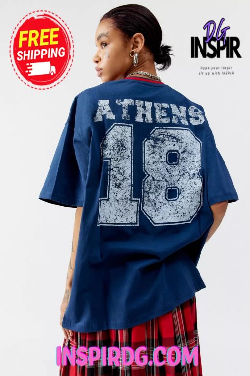 Urban Outfitters Athens Jersey T-Shirt Dress