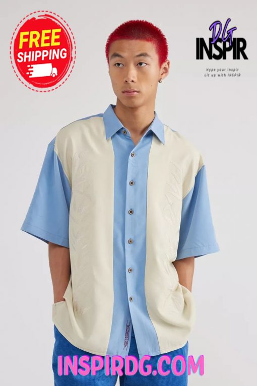 Urban Outfitters Bamboo Cay Vertical Bamboo Shirt