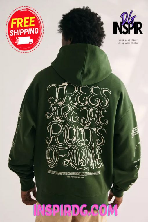 Urban Outfitters CHNGE UO Exclusive Trees Are The Roots Hoodie Sweatshirt