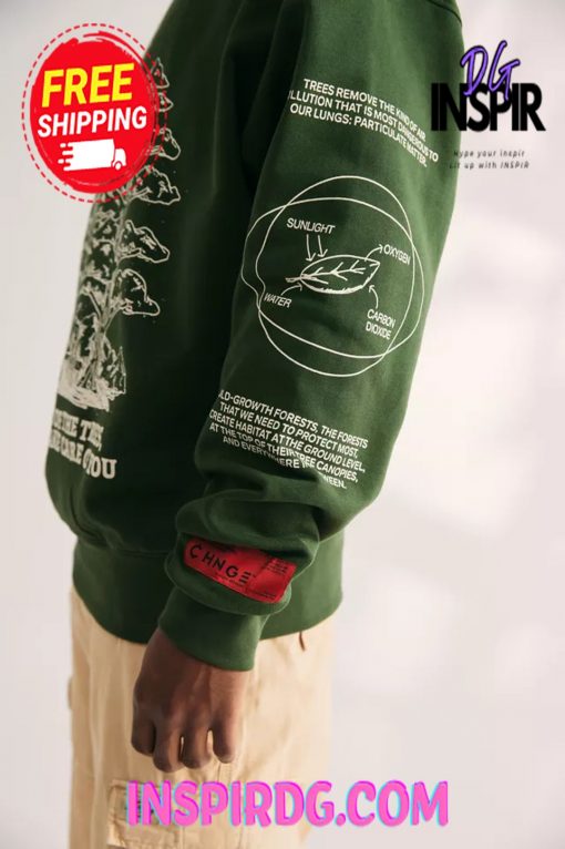Urban Outfitters CHNGE UO Exclusive Trees Are The Roots Hoodie Sweatshirt