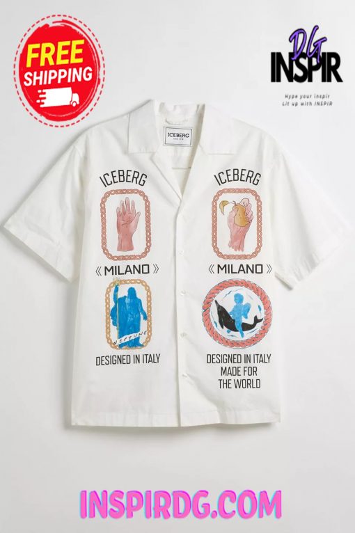 Urban Outfitters ICEBERG Camicia Short Sleeve Button-Down Shirt
