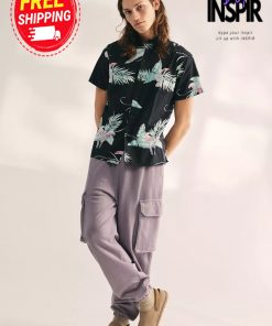Urban Outfitters Katin Paradise Tropical Print Short Sleeve ButtonDown Shirt