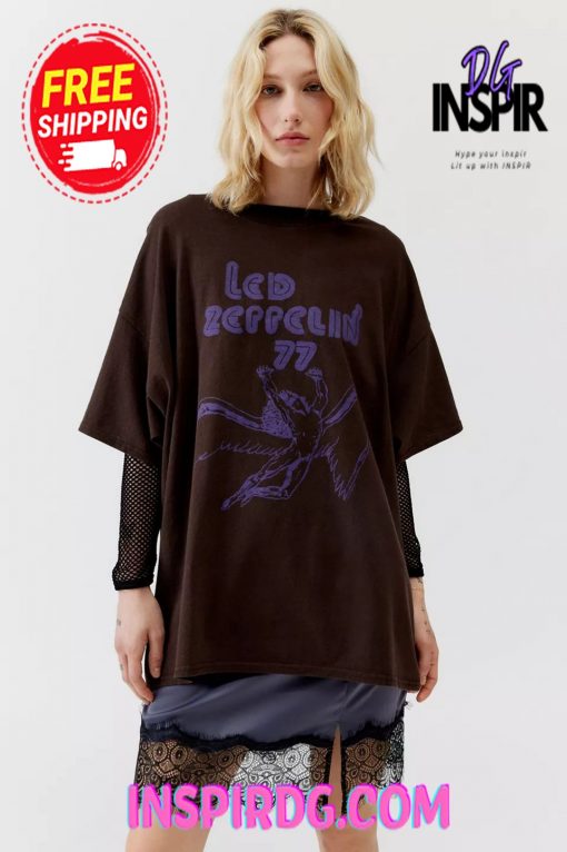 Urban Outfitters Led Zeppelin 77 Tour Oversized Tee