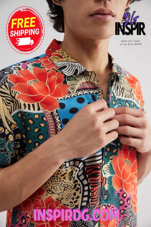 Urban Outfitters Raga Man Highland Short Sleeve Shirt