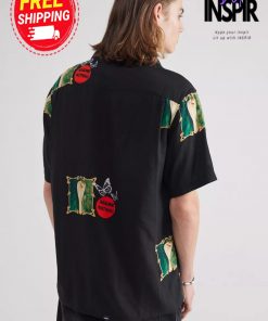 Urban Outfitters THRILLS Dream Within A Dream Short Sleeve ButtonDown Shirt