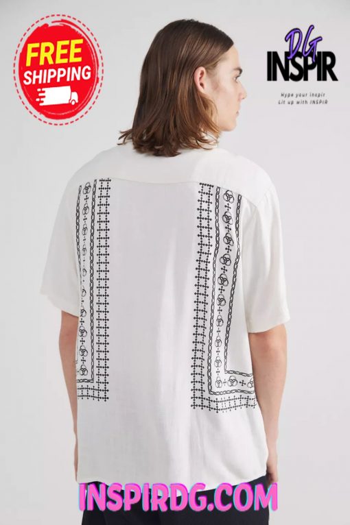 Urban Outfitters THRILLS In Order Disorder Bowling Shirt