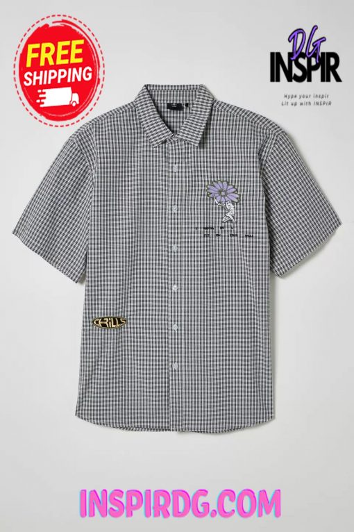 Urban Outfitters THRILLS Mind Power Button-Down Shirt