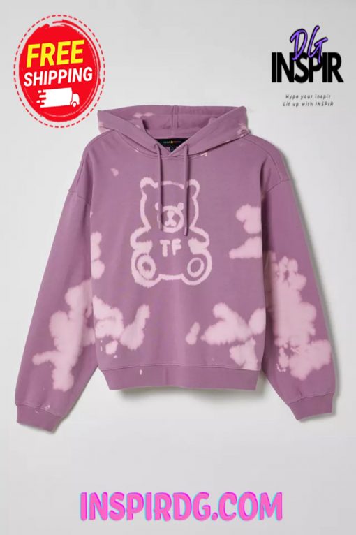 Urban Outfitters Teddy Fresh Bleach Graphic Hoodie Sweatshirt