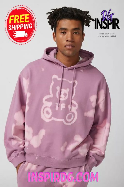 Urban Outfitters Teddy Fresh Bleach Graphic Hoodie Sweatshirt